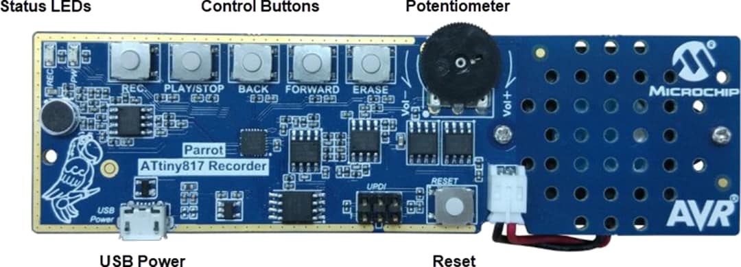 Microchip Technology AVR Parrot Field Engagement Board (ATAVRPARROT) Microchip Technology AVR Parrot Field Engagement Board (ATAVRPARROT)