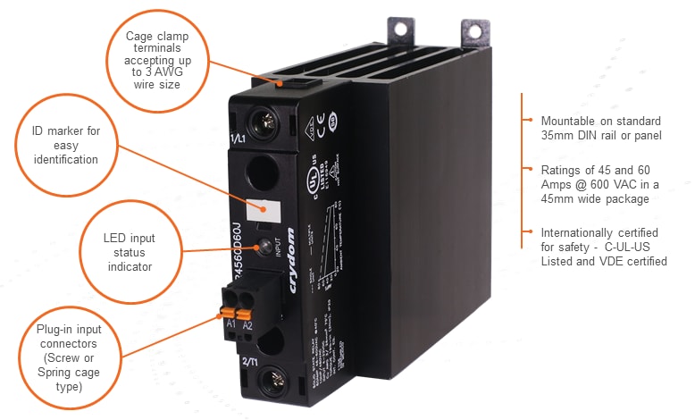 Crydom / Sensata DR45 Solid State Relays Crydom / Sensata DR45 Solid State Relays